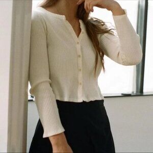 Lacausa Lucy Cardigan - White (Small), Like New